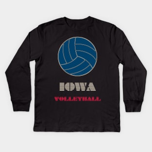 IOWA Volleyball Kids Long Sleeve T-Shirt